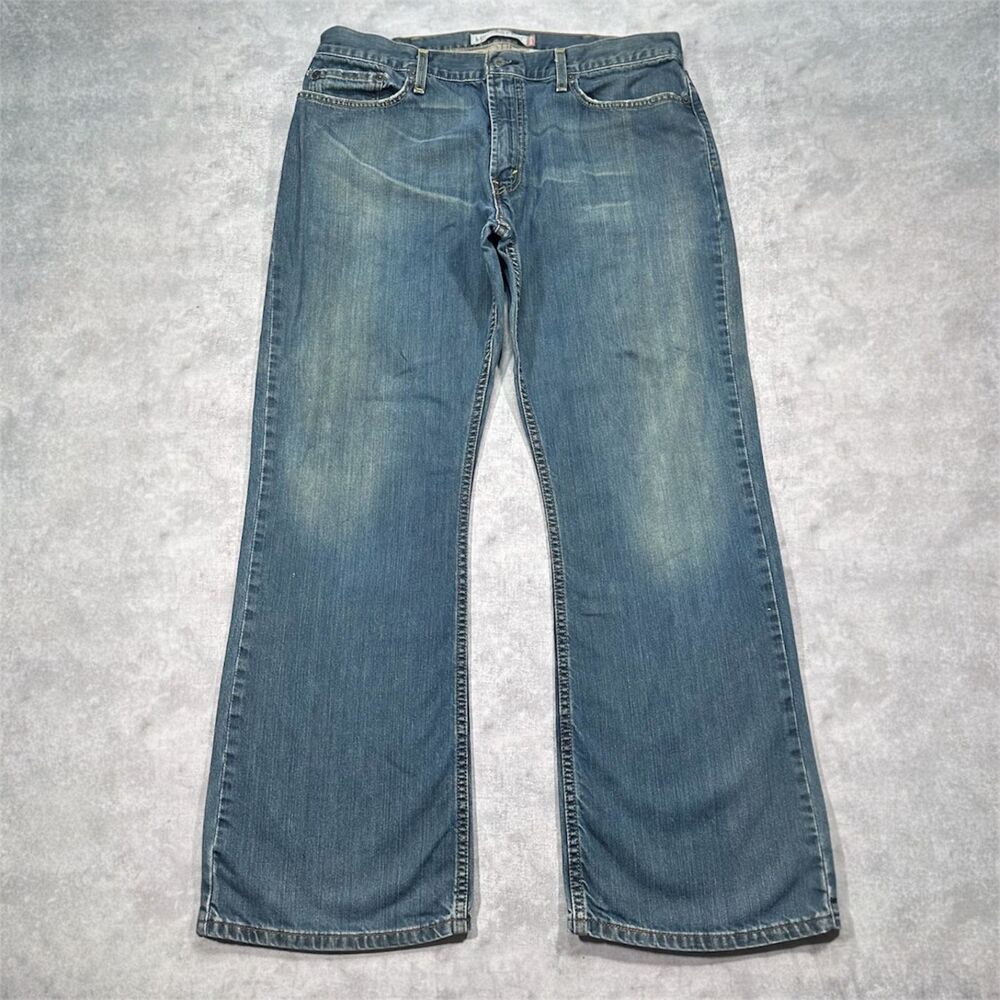 Vintage Levi's 527 Low Boot Cut Size 38x32 Mens Jeans Faded Loose Fit - Picture 2 of 10